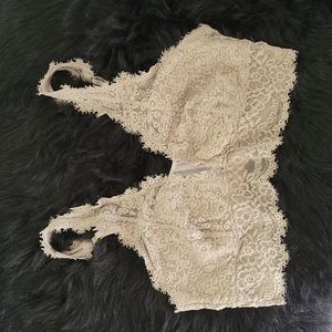 Aerie Eyelash Lace Plunge Bralette